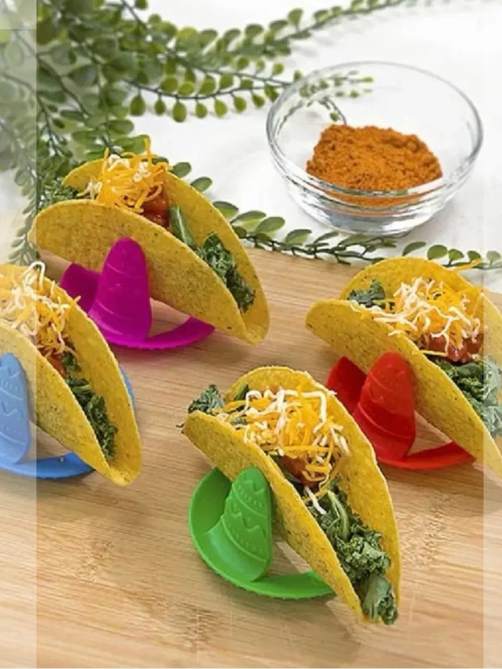 Colorful Plastic Taco Holders- Red, Blue, Green, Pink